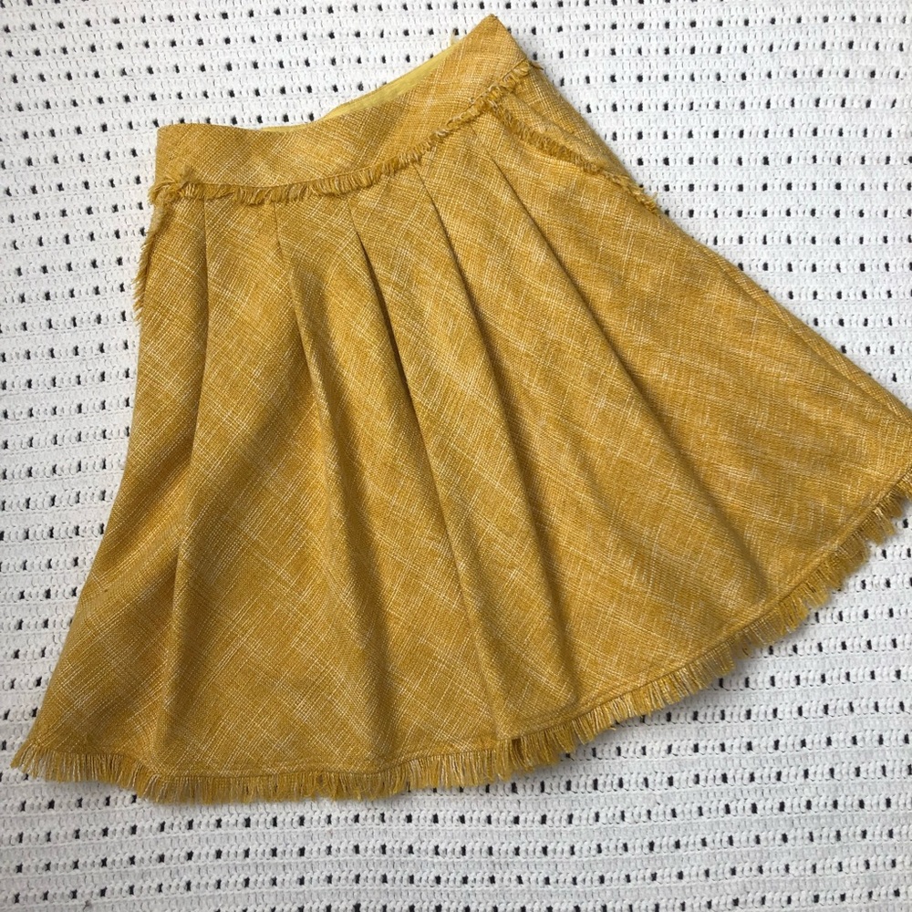 Anthropologie Maeve yellow skirt
